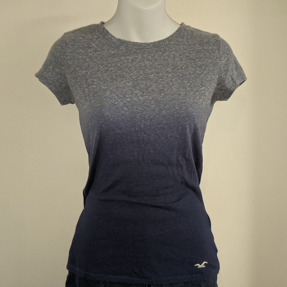 3/$25 Hollister heather blue ombre sky tee